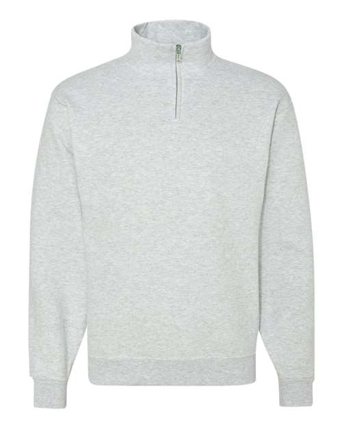 JERZEES - Cadet Collar Quarter-Zip Sweatshirt - Ash