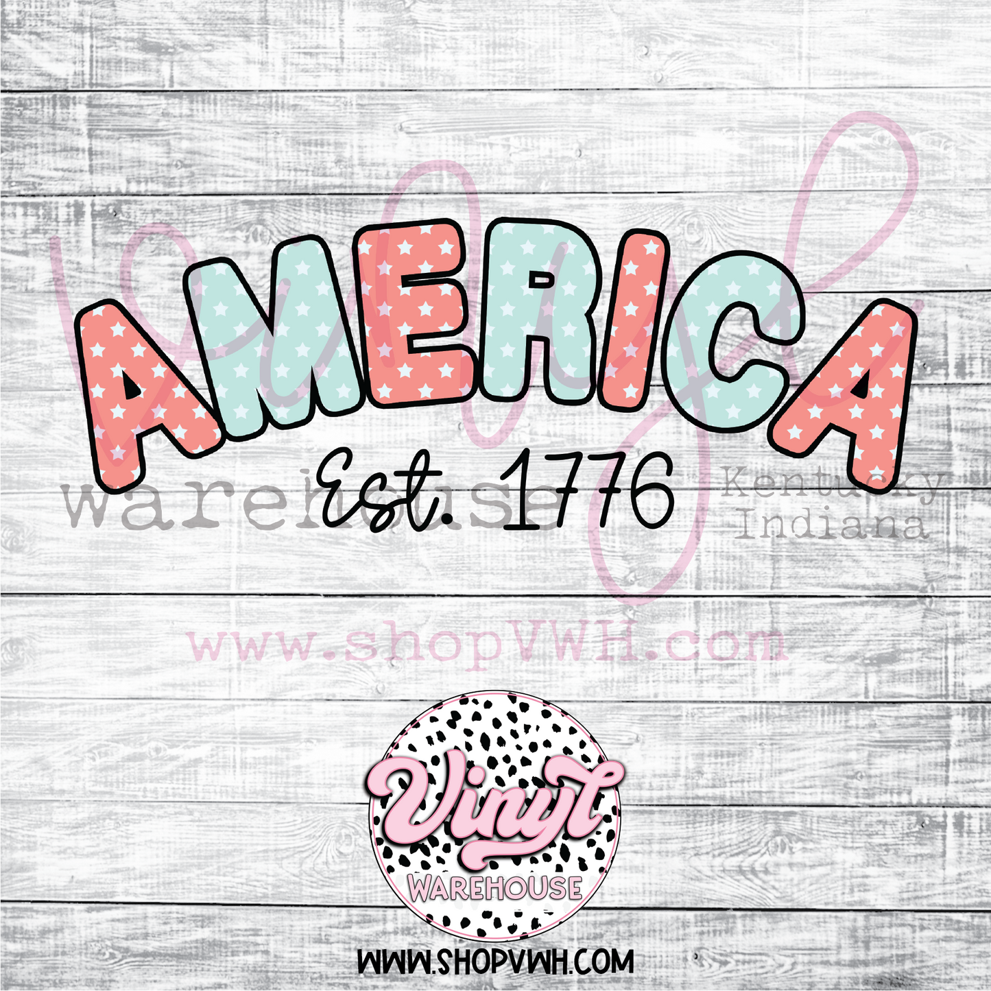 America, est. 1776 - Heat Transfer Print