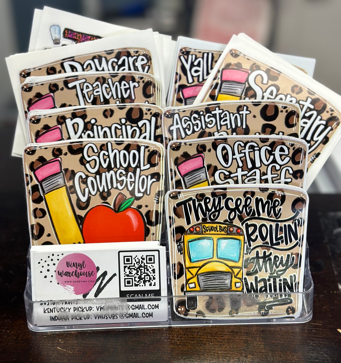 Printed Adhesive Decal - Back To School Prints