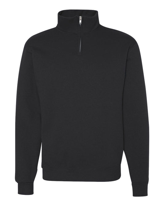 JERZEES - Cadet Collar Quarter-Zip Sweatshirt - Black