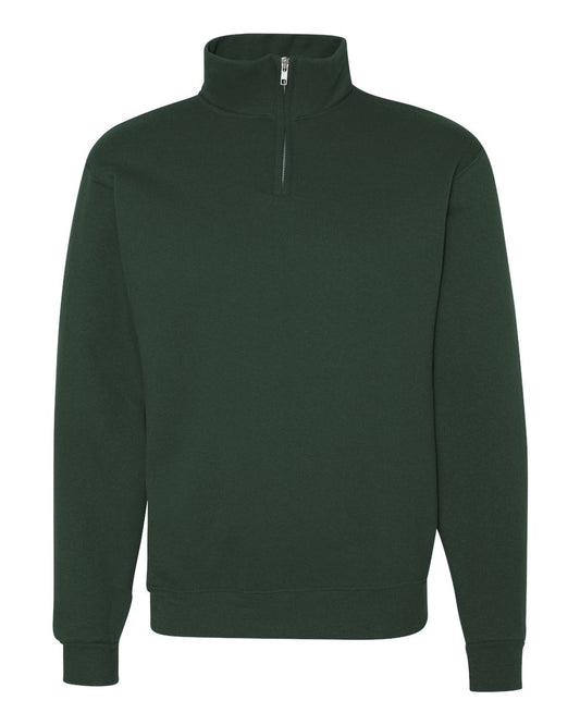 JERZEES - Cadet Collar Quarter-Zip Sweatshirt - Forest Green