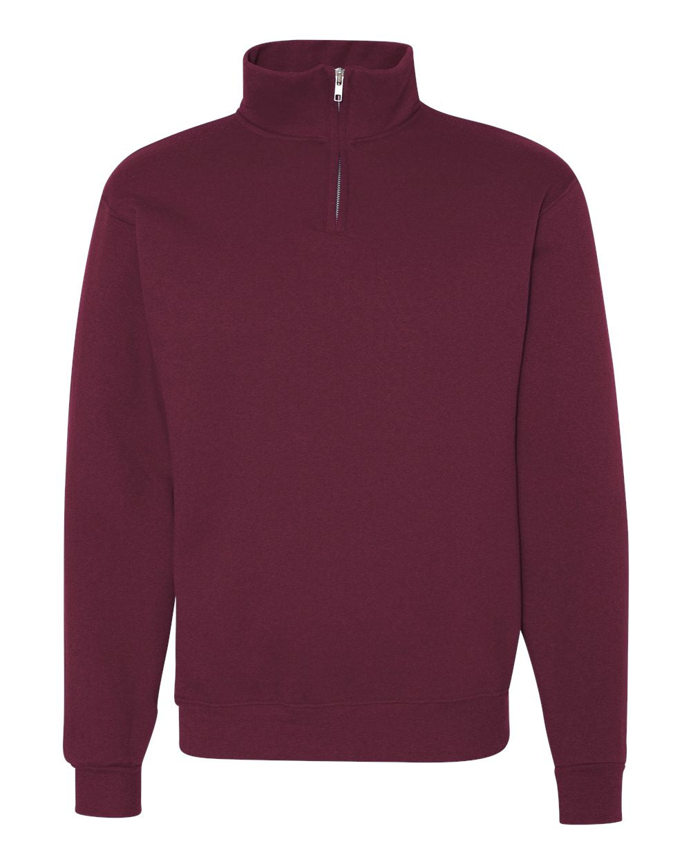 JERZEES - Cadet Collar Quarter-Zip Sweatshirt - Maroon