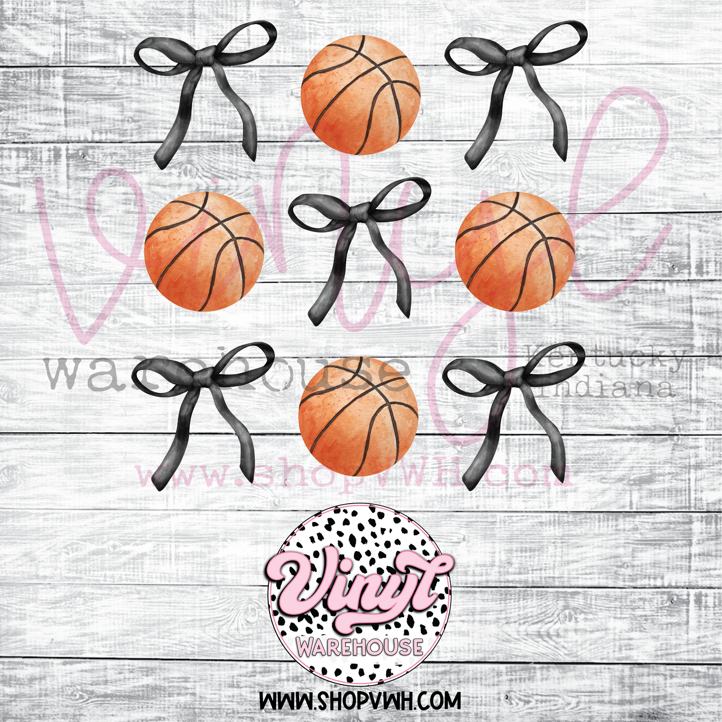 Basketball Bows - Heat Transfer Print