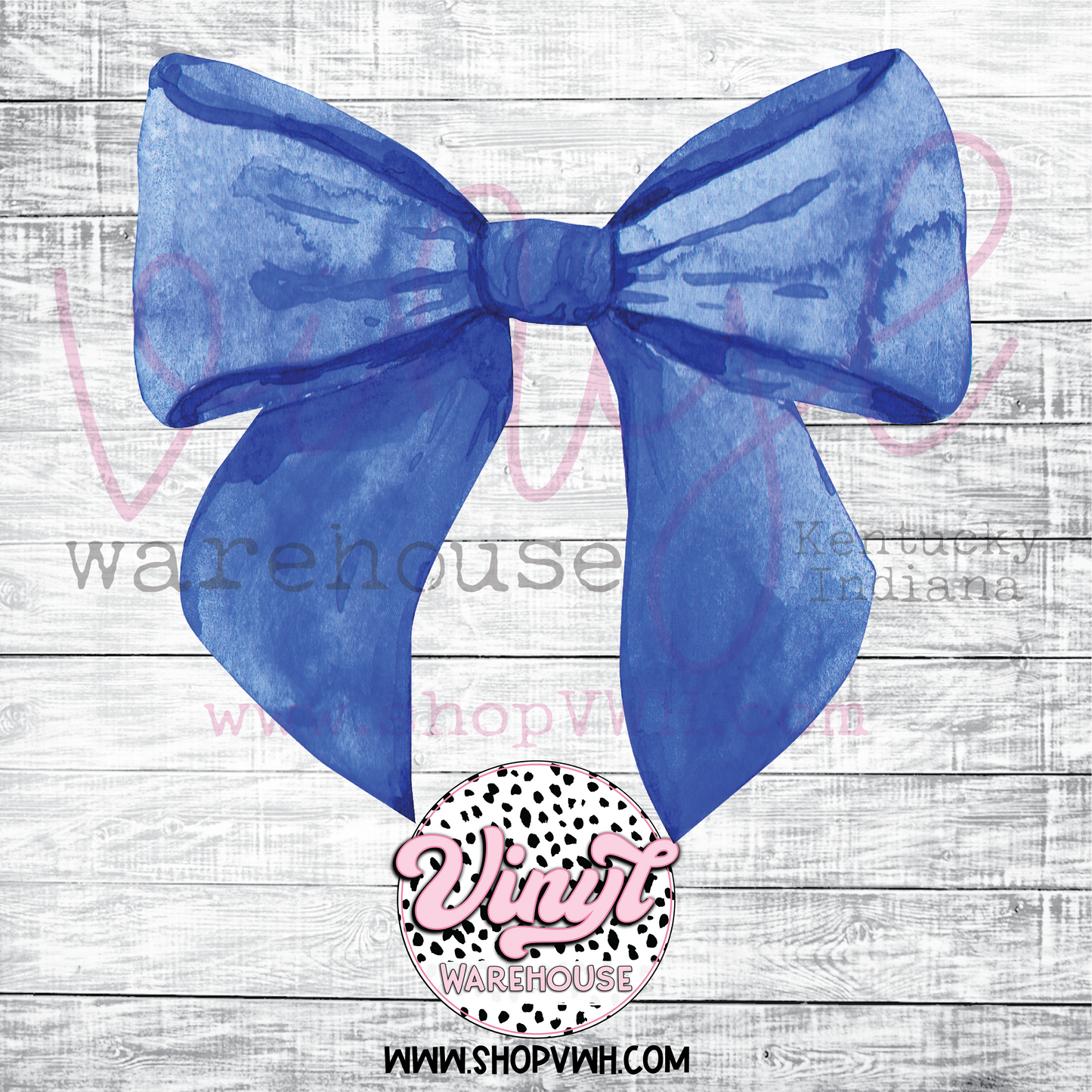 Mascot Bow (Royal Blue) - Heat Transfer Print