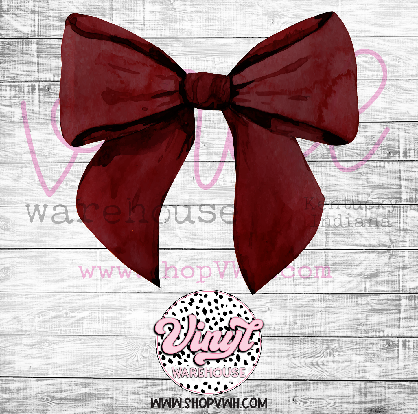 Mascot Bow (Dark Red) - Heat Transfer Print