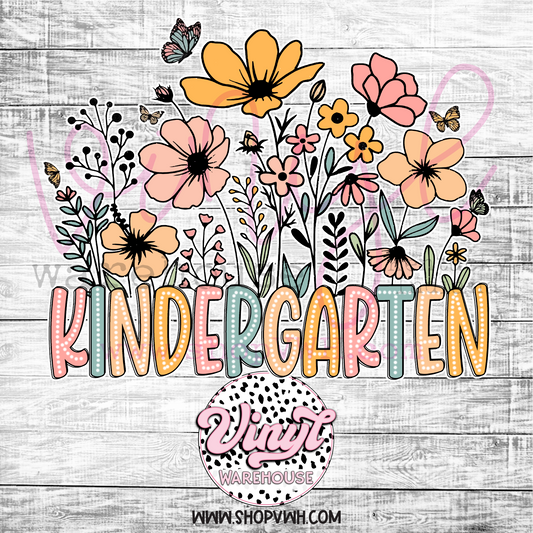 Kindergarten Floral - Heat Transfer Print