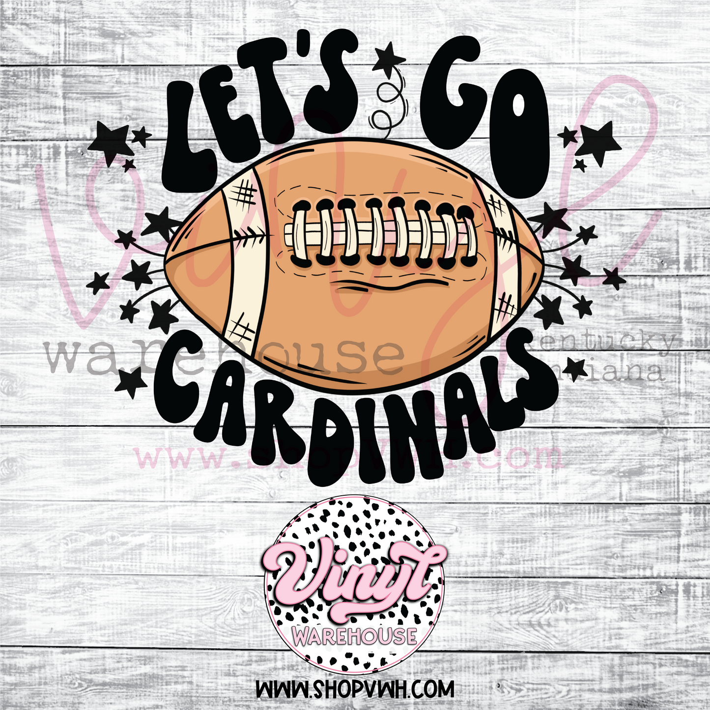 Let's Go Cardinals - Heat Transfer Print