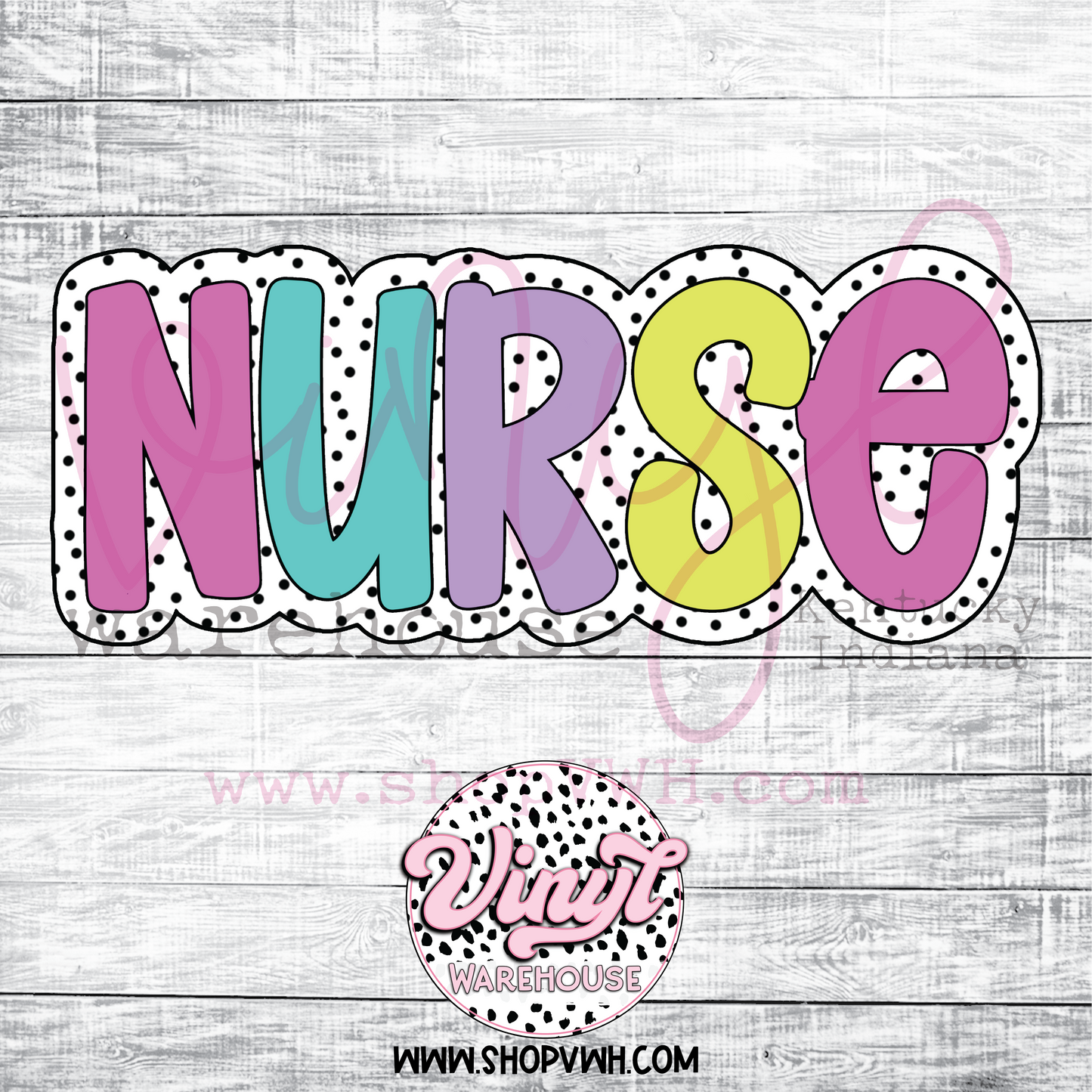 Dotted Nurse - Heat Transfer Print