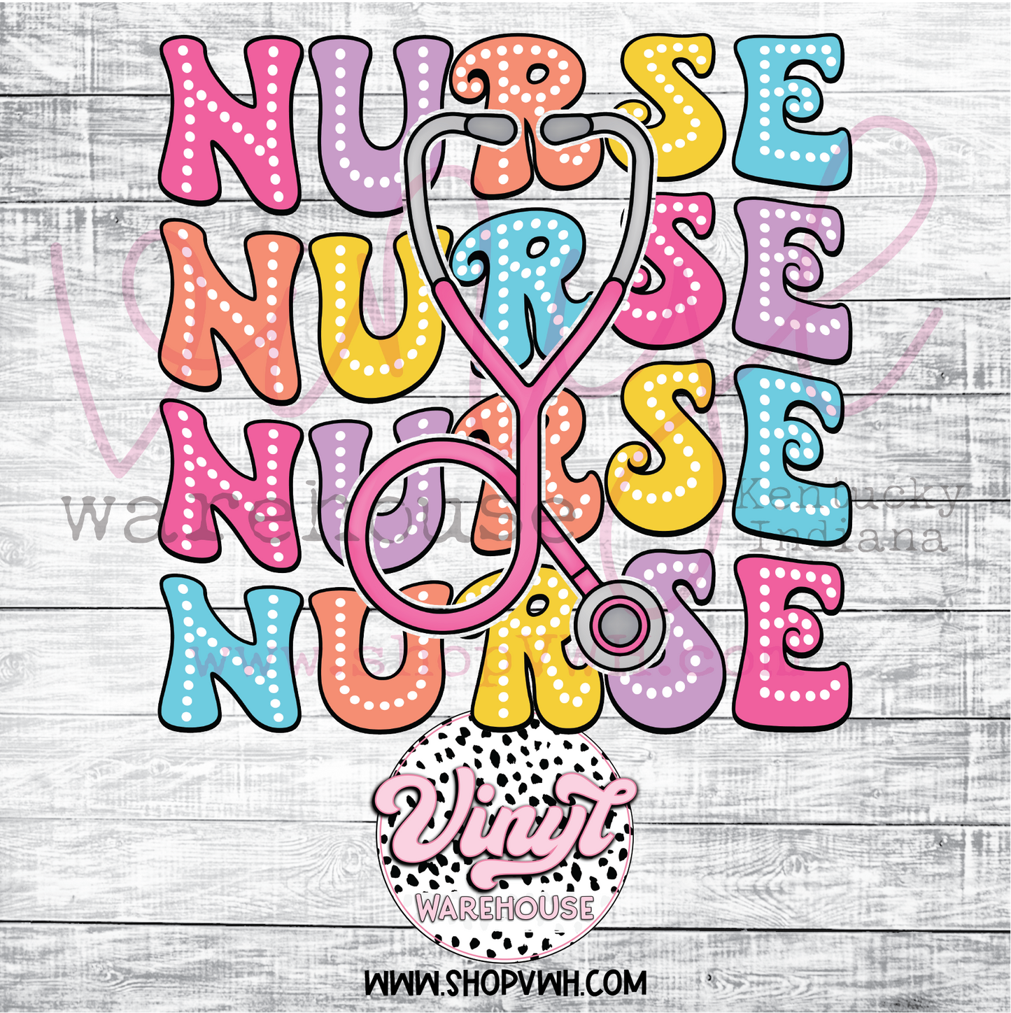 Nurse-Stethoscope - Heat Transfer Print