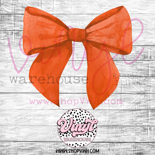 Mascot Bow (Orange) - Heat Transfer Print