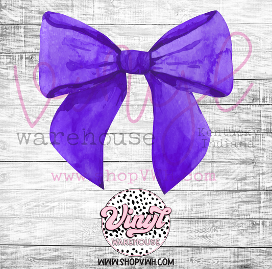 Mascot Bow (Purple) - Heat Transfer Print