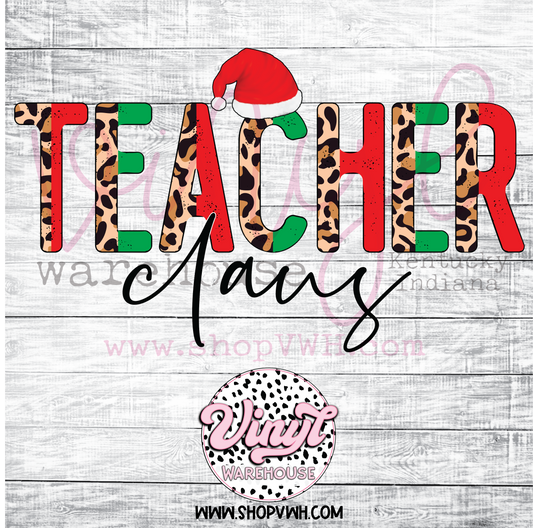 Teacher Claus - Heat Transfer Print