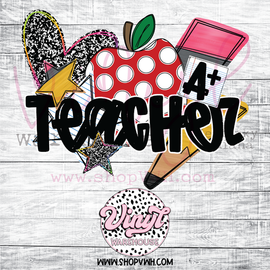 Trucker Teacher - Heat Transfer Print