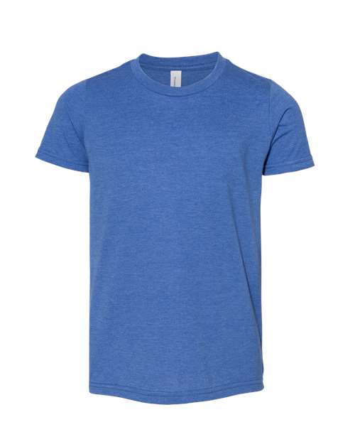 Bella + Canvas Youth Tee - Heather True Royal