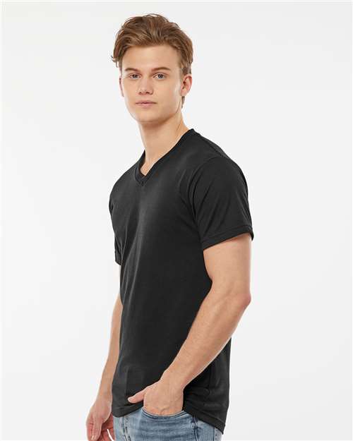 Tultex Short Sleeve V-Neck - Black