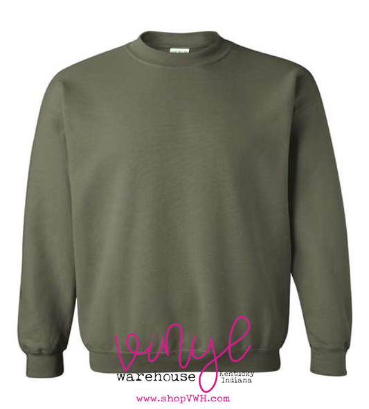 Gildan Crew Neck Sweatshirt - Military Green