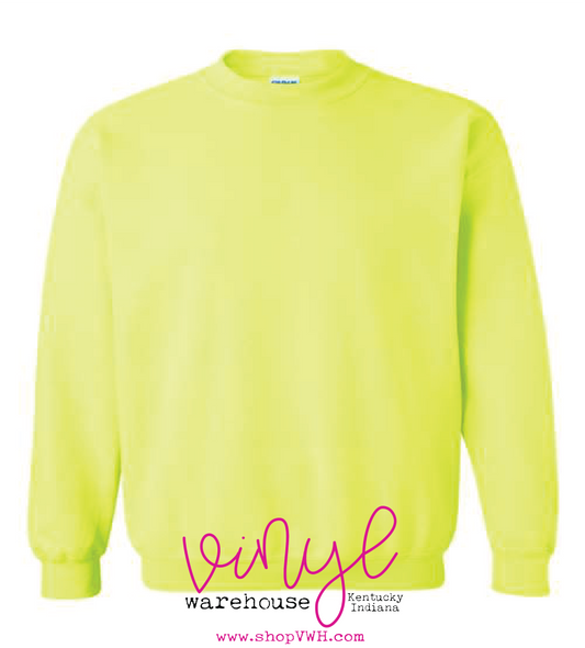 Gildan Crew Neck Sweatshirt - Safety Green