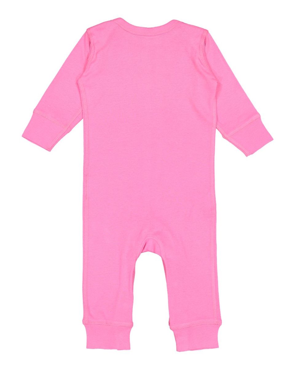 Rabbit Skins Long Sleeve Romper - Raspberry