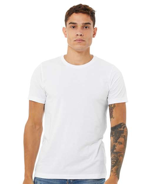 Bella + Canvas Unisex Crew Tee - Solid White Blend