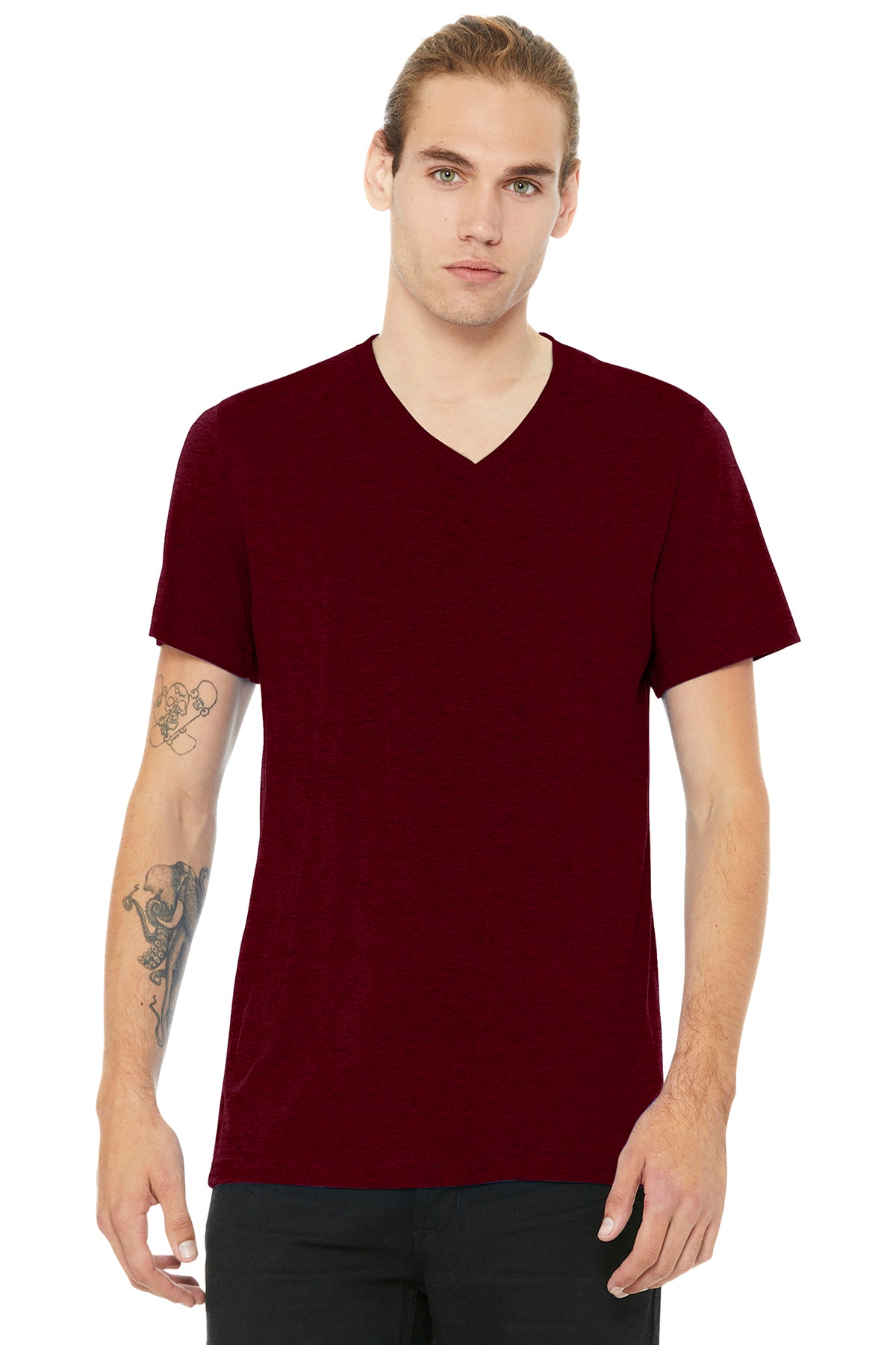 Bella + Canvas Unisex Vneck Tee - Cardinal