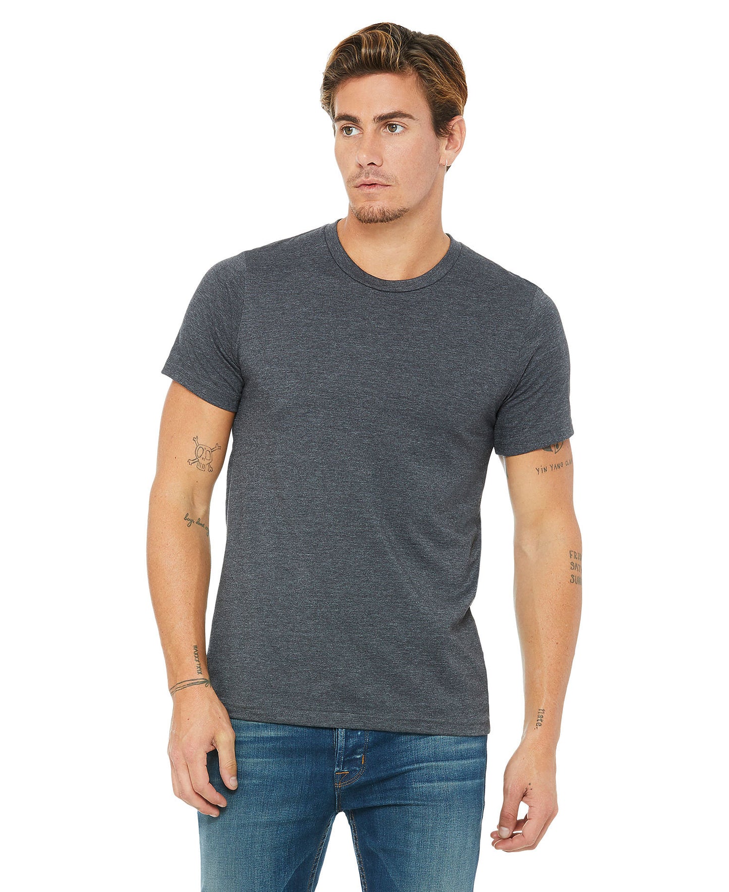 Bella + Canvas Unisex Crew Tee - Dark Heather Grey