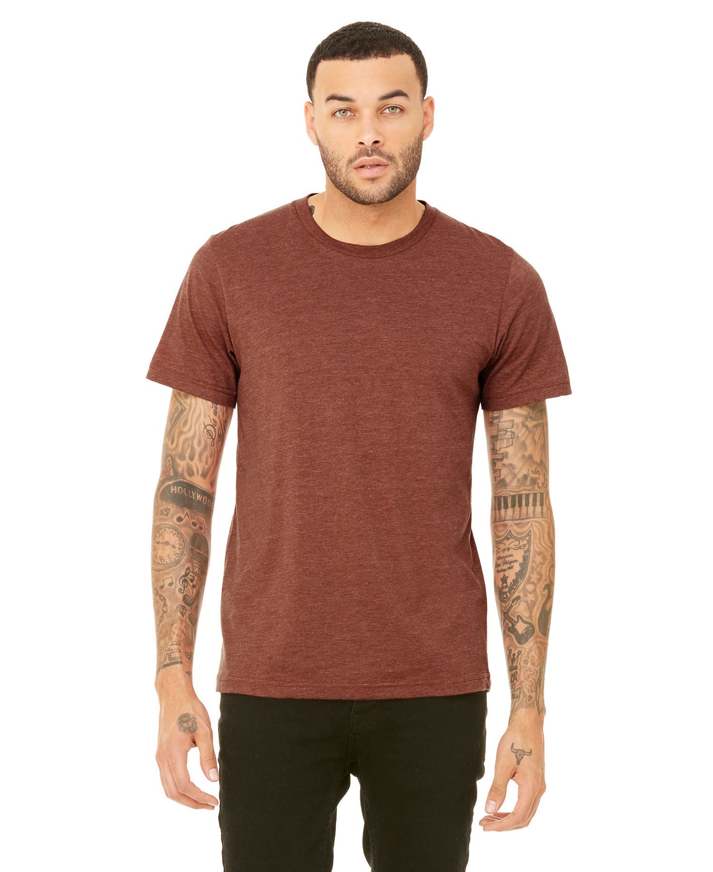 Bella + Canvas Unisex Crew Tee - Heather Clay