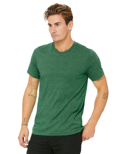 Bella + Canvas Unisex Crew Tee - Heather Grass Green