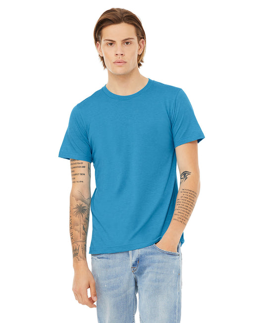 Bella + Canvas Unisex Crew Tee - Heather Aqua