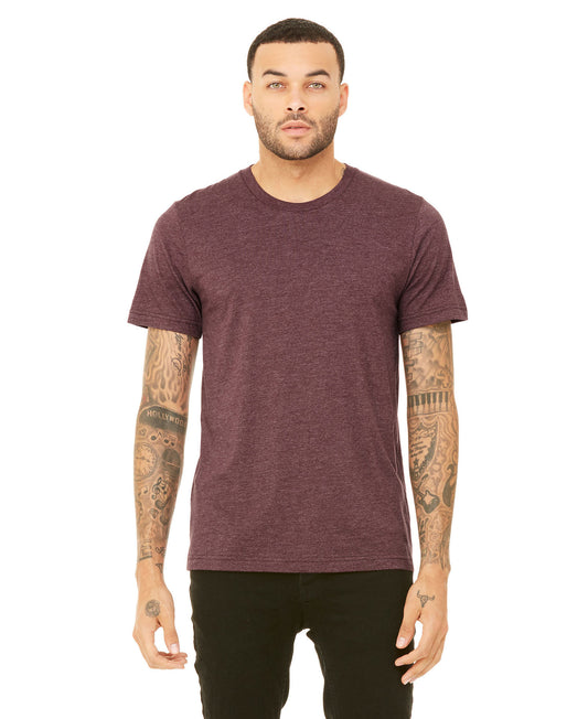 Bella + Canvas Unisex Crew Tee - Heather Maroon