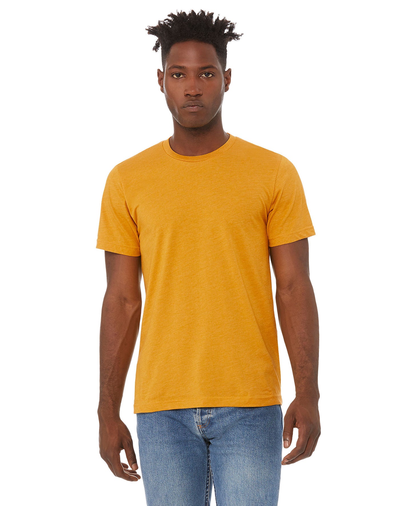 Bella + Canvas Unisex Crew Tee - Heather Mustard