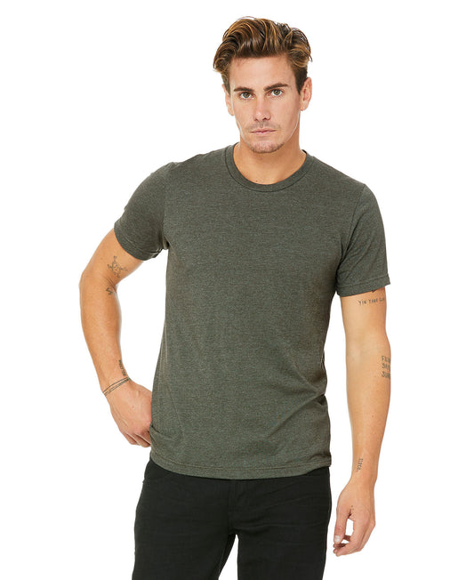 Bella + Canvas Unisex Crew Tee - Heather Military Green