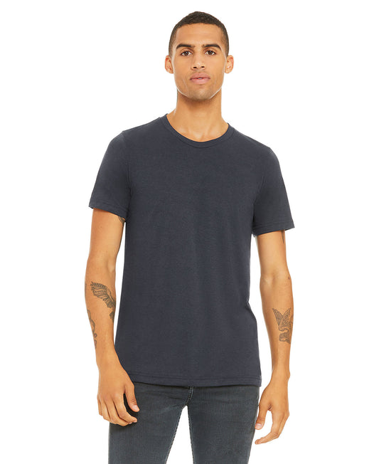 Bella + Canvas Unisex Crew Tee - Heather Midnight Navy