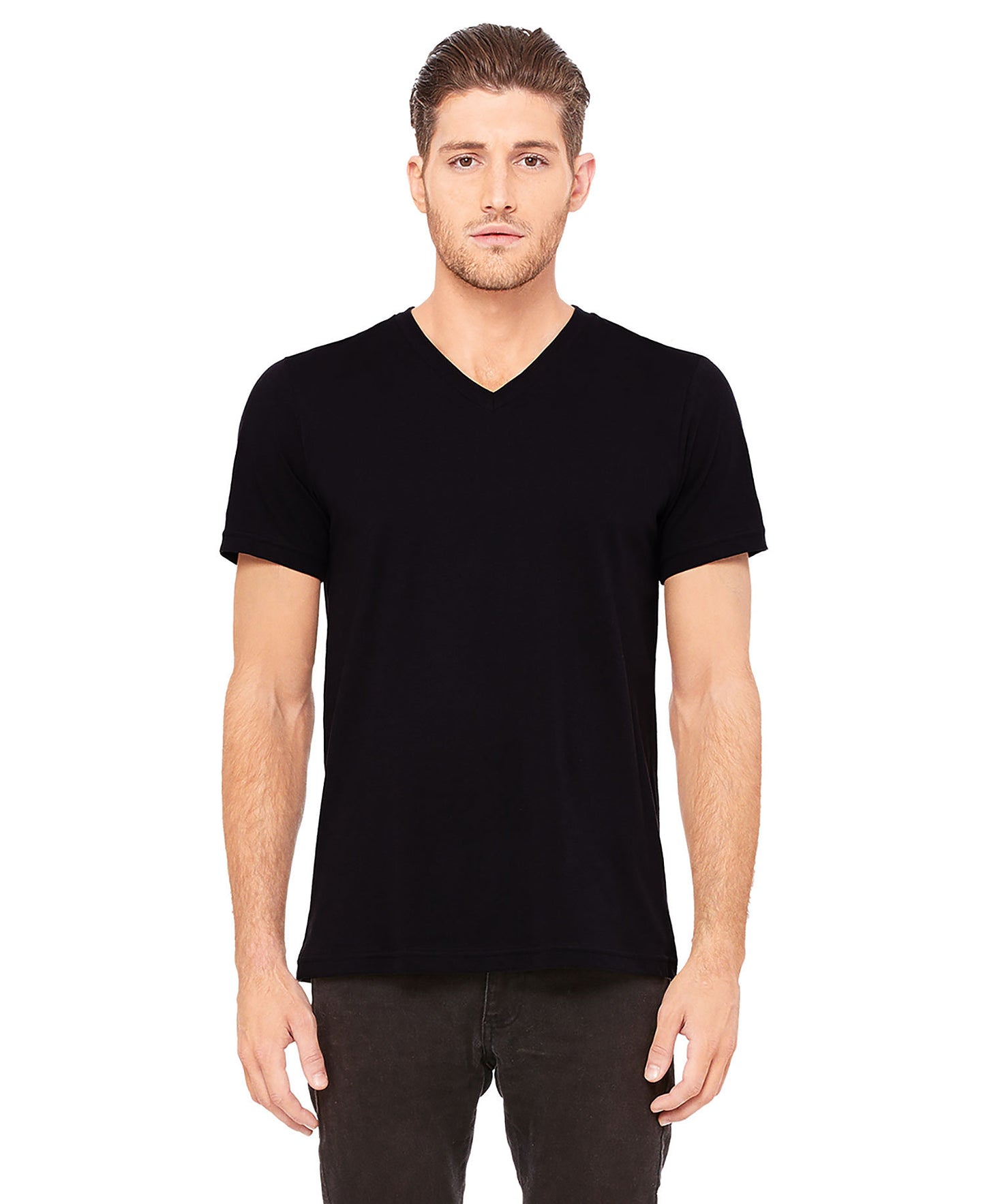 Bella + Canvas Unisex Vneck Tee - Black