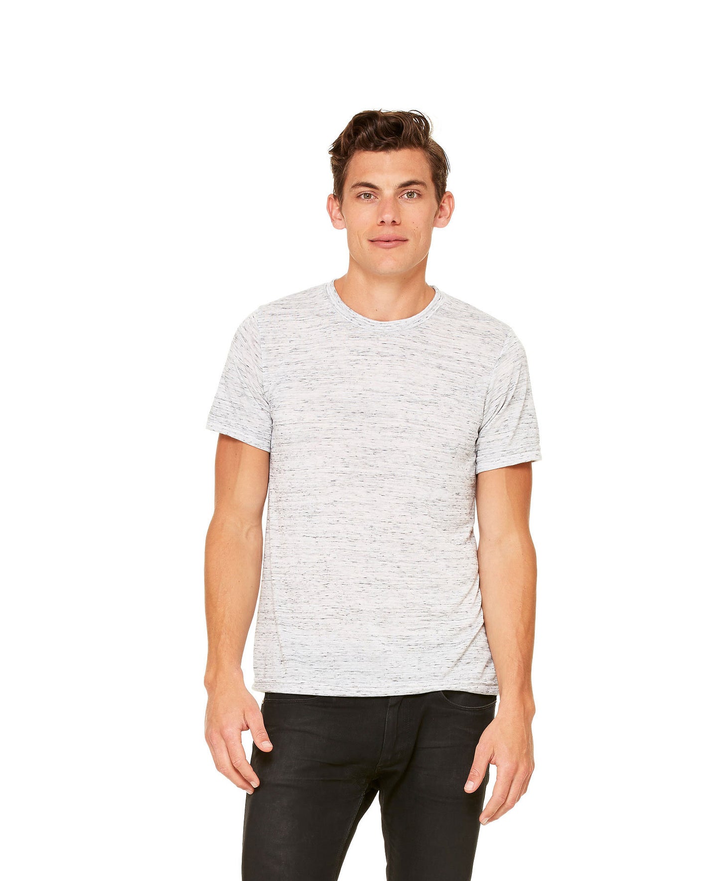 Bella + Canvas Unisex Poly-Cotton Short Sleeve Tee - White Marble