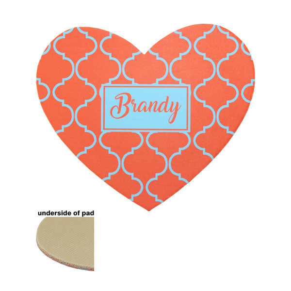 Sublimation Blank Mousepad - 8” x 9.5” - Heart