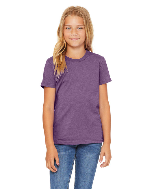 Bella + Canvas Youth Tee - Heather Team Purple