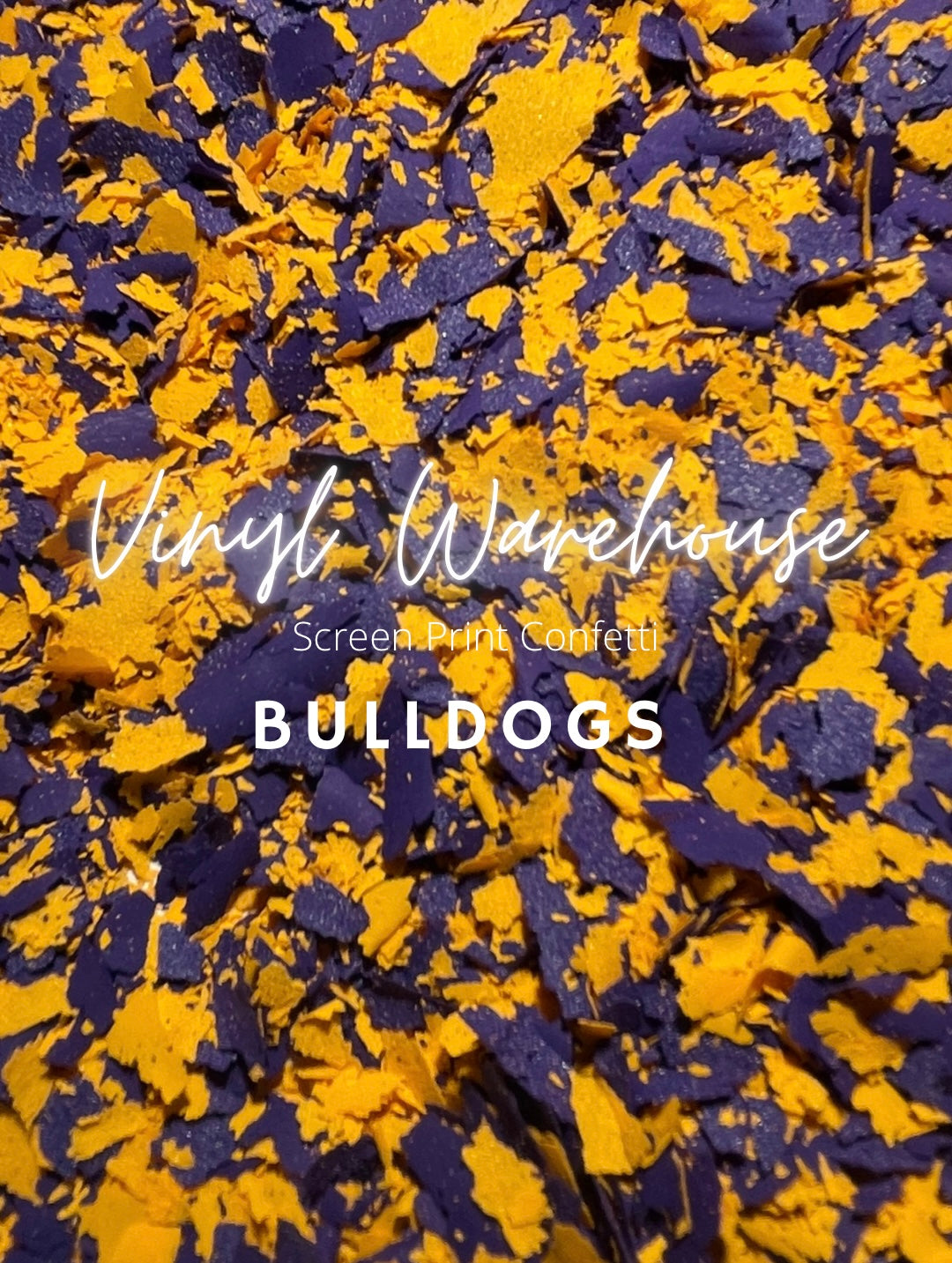 Screen Print Confetti - Bulldogs (Purple/Golden Yellow)