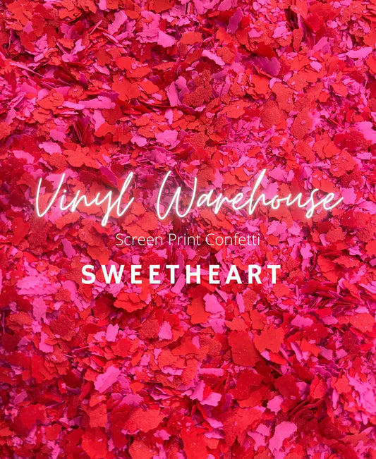 Screen Print Confetti - Sweetheart (Red/Bright Pink)