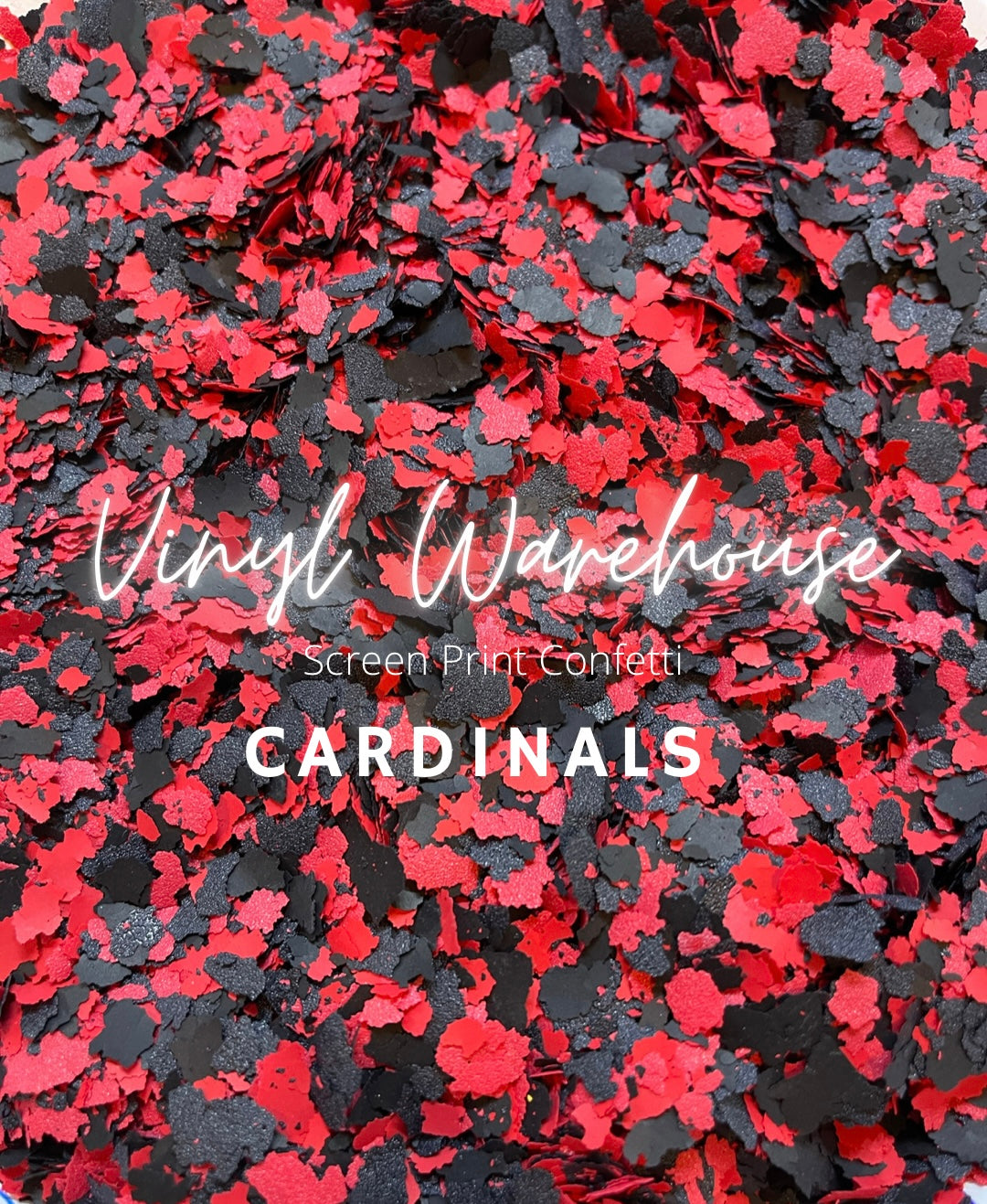 Screen Print Confetti - Cardinals (Red/Black)