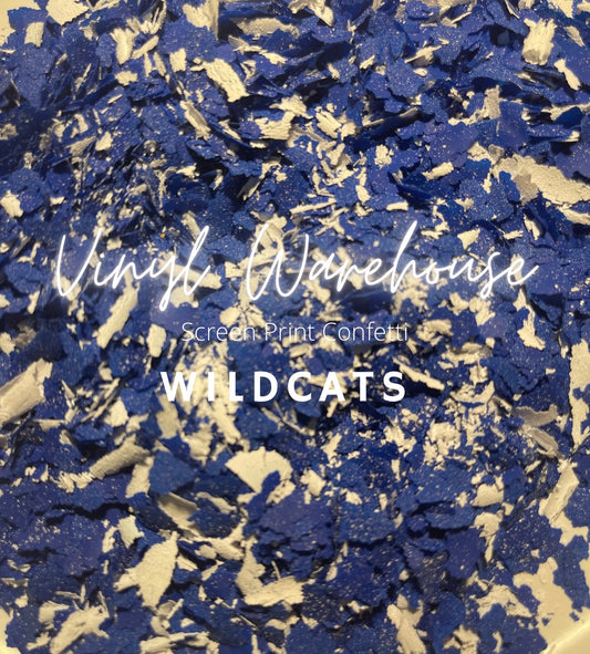 Screen Print Confetti - Wildcats (Royal Blue/White)