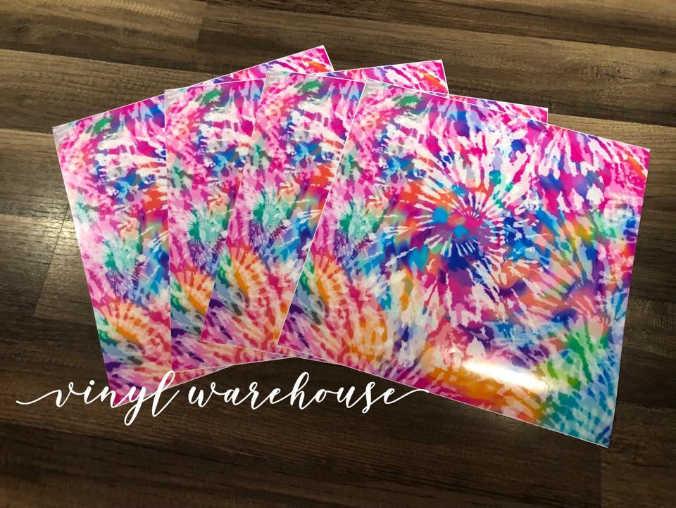 Tie Dye (White & Pinks/Purples) - Printed HTV