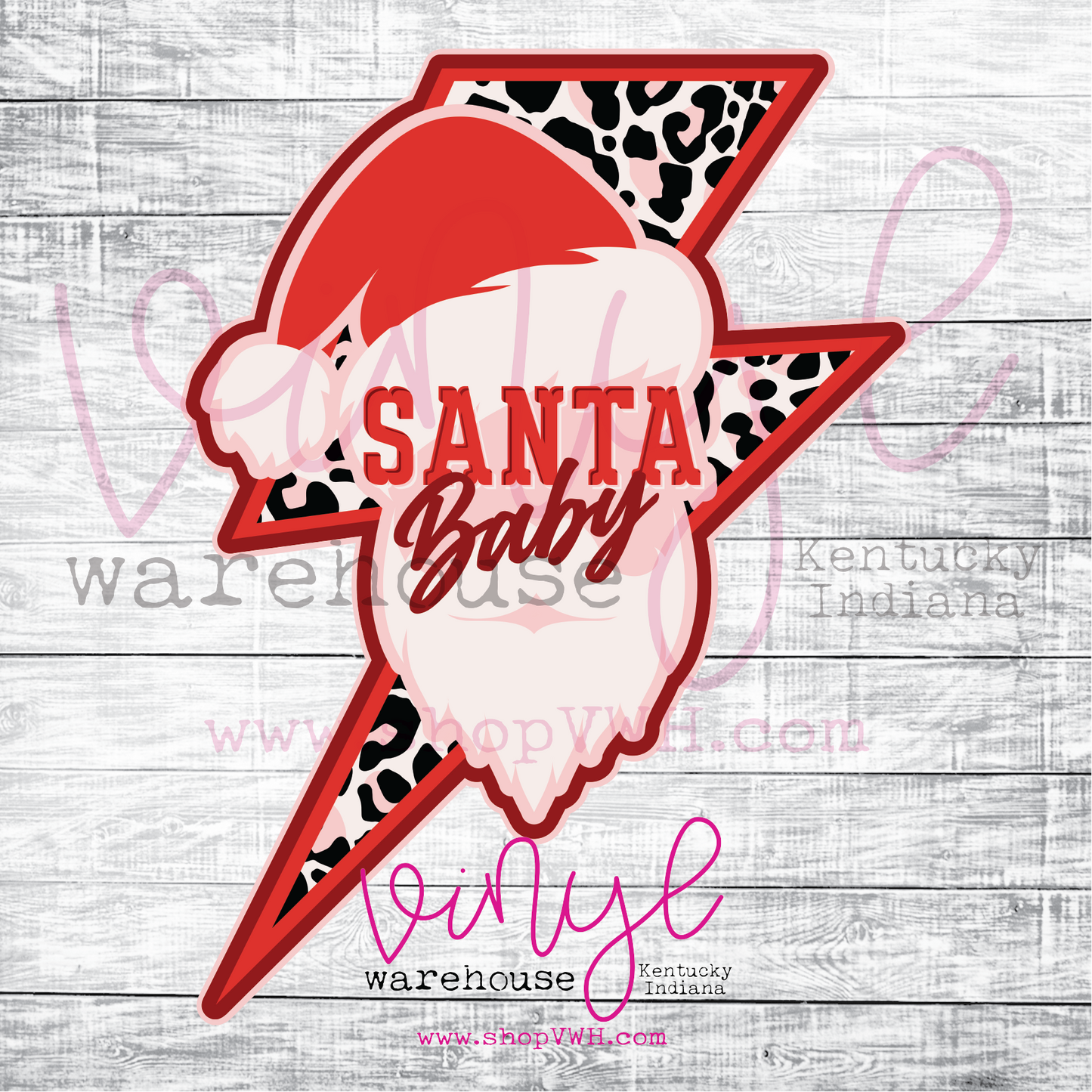 Santa Baby (Lightning Bolt) - Heat Transfer Print