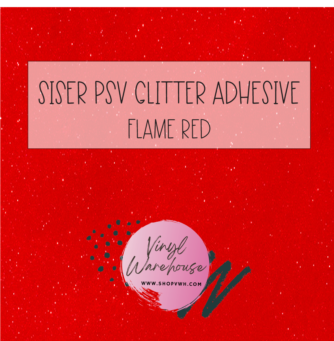 Siser Psv Adhesive Glitter Flame Red The Vinyl Warehouse